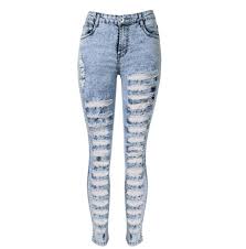 Women S Faded Ripped Washed Cuff Skinny Jeans Light Blue In 2021 White Ripped Skinny Jeans Ripped Skinny Jeans Womens Ripped Jeans