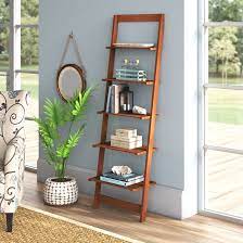 Highlight your favorite decor while saving space with this unique corner ladder from clay alder. Highland Dunes Wabansia 50 H X 16 25 W Solid Wood Ladder Bookcase Reviews Wayfair