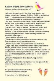 Kathrin Erzahlt Vom Kuckuck Elkes Kindergeschichten Geschichten Fur Kinder Kindergeschichten Gedichte Fur Kinder