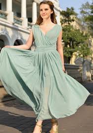 Light Green Plain Sleeveless Chiffon Maxi Dress Chiffon Dress Chiffon Dress Long Evening Gown Dresses