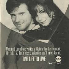 James DePaiva & Susan Batten (Max & Luna, ONE LIFE TO LIVE) Soap Opera  Digest Print Ad (February 16, 1993)