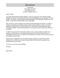 Things not to put in a resume cover letter. Network Systems Manager Cover Letter Examples Livecareer