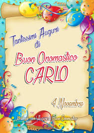 Monaco benedettino, diresse la scuola del monastero di san gallo, dove fu anche bibliotecario e hospitarius. Buon Onomastico Carlo 4 Novembre Buon Onomastico Onomastico Auguri Di Buon Compleanno