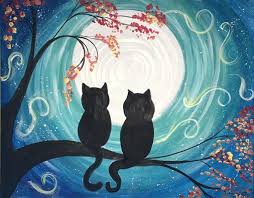 Cat Painting Easy Step By Step Painting Online Acrylic Tutorial