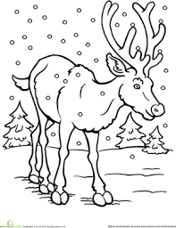 The set includes facts about parachutes, the statue of liberty, and more. Color The Reindeer Worksheet Education Com Coloring Pages Winter Christmas Coloring Sheets Coloring Pages