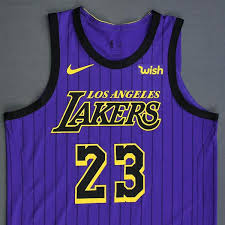 Los angeles lakers lebron james #23 nike nba hardwood classic swingman jersey. Lebron James Los Angeles Lakers Game Worn City Edition Jersey Double Double 2018 19 Season Nba Auctions