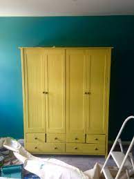 Bedroom In Progress Annie Slone English Yellow Chalk Paint Wardrobe Argos Farrow And Ball Bedroom Yellow Furniture Master Bedroom Colors