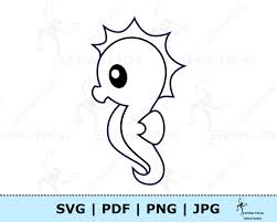 Download this lovely pack of 12 magical unicorn colouring pages, with lots of details for kids to colour in. Cute Seahorse Coloring Page Jpg Pdf Svg Png Baby Seahorse Etsy