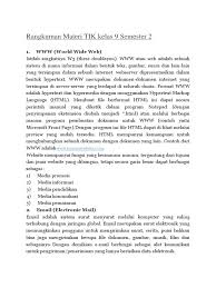 Pat genap agama islam kelas 7; Rangkuman Materi Tik Kelas 9 Semester 2 Pdf