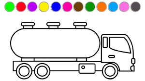 Oil Truck Colouring Book Video Car And Construction Vehicles Coloring P Coloring Books Learning Colors Kids Learning