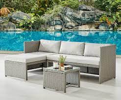 Buy rattan effect garden furniture sets at b&qdiscover top diy brands. Rattan Garden Furniture Sofa Set Grey Black Brown Patio Outdoor Corner Lounge Ebay