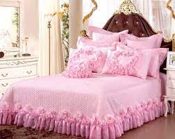 Product title full size bed sheets set coral pink, luxury bedding. Amazon Com Diaidi Luxury Bedding Set Romantic Wedding Bedding Pink Lace Ruffle Comforter Set 10pcs K Luxury Bedding Bed Linens Luxury Luxury Bedding Set