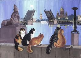 tatyana rodionova koty peterburga illyustracii art kartiny koshachij risunok