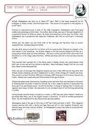 William Shakespeare William Shakespeare Shakespeare Lessons Reading Comprehension Activities