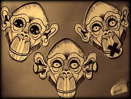 See No Evil Hear No Evil Speak No Evil See No Evil Hear No Evil Speak No Evil Wise Monkeys Art Evil