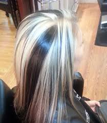 Black And White Hair Color Narcissa Chunky Streaks In White And Dark Brown Hair Colors Ideas Hair Streaks Grey White Hair Grey Brown Hair