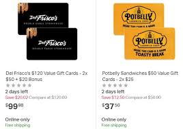 Check spelling or type a new query. Expired Sam S Club Buy 50 Potbelly Gift Card Multipacks For 37 50 120 Del Frisco S Multipacks For 99 98 Gc Galore