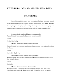 Misalnya, rumus molekul air adalah h2o, artinya dalam satu molekul air terdapat dua atom hidrogen dan satu atom oksigen. Doc Rumus Kimia Luthfe Setiawan Academia Edu