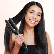 Nimmu Ionic Hair Straightener Brush, Hair Straightening Brush Flat Iron for  Women with 5 Temps, Ceramic Straightener Comb Fast Heating for Home Salon,  Double Heating Plate & Dual Voltage, Black