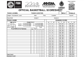 Just click on the country name in the left menu and select your competition (league, cup or tournament). Fiba Basketball Scoresheets Basketball Manitoba