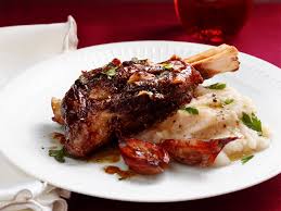 Roasted Lamb Shanks With Lemon And Herbs Recipe Roasted Lamb Shanks Food Network Recipes Lamb Shanks