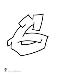 Graffiti Number 6 | Woo! Jr. Kids Activities : Children's Publishing | Graffiti  Numbers, Graffiti Lettering Alphabet, Bubble Letters Alphabet