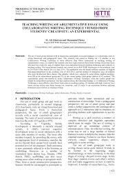 Pdf Teaching Writing Of Argumentative Essay Using Largepreview Samples For Teachers Clamplightsa