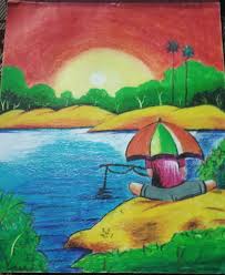 Savesave 53921224 sains sekolah rendah mengenal pembolehuba. Scenery Landscape Pencil Drawings Oil Pastel Paintings Simple Canvas Paintings