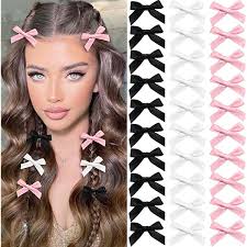 Bmobuo Hair Clip 6PCS, Satin Hair Ribbon with Bow for Women Girls,  Alligator Clips Hair Barrettes in Black White Green: Buy Online at Best  Price in UAE