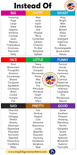Learn English 297167275415644786 Au Lieu De Grand Heureux Intelligent Gent In 2020 English Vocabulary Words Writing Words Vocabulary Words