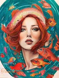 Hi everyone. This is a card I've made using Lilly Mermaid by Moonflower  Digistamps. There are more details