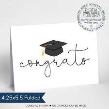 Free printable graduation card 2021. Printable Graduation Card Congratulations Graduate Folding Graduation Card Class Of 2021 In 2021 Congratulations Graduate Graduation Cards Graduation Cards Handmade