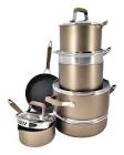 Classic Cookware Set, Non-Stick, PFOA-Free, Oven Safe, Champagne Bronze, 12-pc Paderno