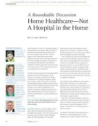 Home Healthcare—Not A Hospital in the Home