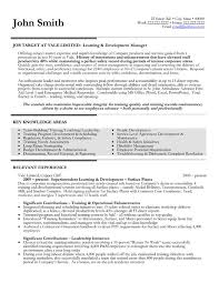 Learning Development Manager Resume Sample Template