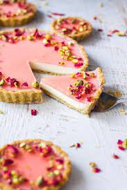 Pistachio Rose Panna Cotta Tart Recipe Desserts Tart Recipes Panna Cotta Tart