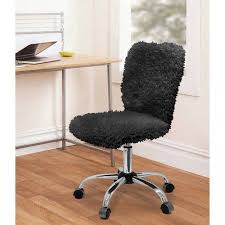 Urban Shop Faux Fur Armless Swivel Task Office Chair Multiple Colors Walmart Com Urban Shop Black Office Chair Task Chair