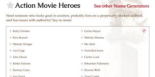 Create A Custom Name Generator For Any Genre Here S One For Classic Action Movie Hero Names Namegenerator Name Generator Fantasy Name Generator Generation