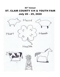 ST. CLAIR COUNTY 4-H & YOUTH FAIR July 20 – 25, 2020