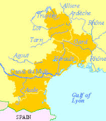 Map showing the lake and river routes in france. Rivers In The Languedoc The River Aude