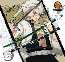 Share the best gifs now >>>. Demon Slayer Sanemi Shinazugawa Green Nichirin Metal Sword Anime House