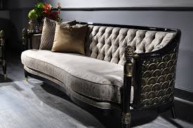 This design for a leather sofa for small living room is offered by jiasting. Casa Padrino Luxury Baroque Chesterfield Sofa Silver Gray Black Gold 231 X 94 X H 83 Cm Baroque Living Room Furniture