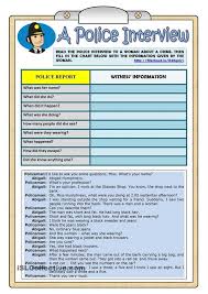 A Police Interview Past Continuous Worksheet Ingilizce Dilbilgisi Okuma Egitim