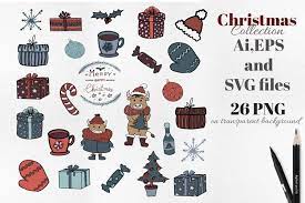 Download Free Elements Download Scandinavian Christmas Set Vector Flat New Year Clipart Free Design Resources
