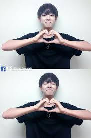 Word used to call a male that is older than you from you (also male) . V Cute Heart Sign 3 Bts Bangtan Boy Kim Taehyung Taehyung