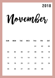November 2018 Calendar Design Calendar Design Calendar Wallpaper Calendar 2018 Design
