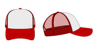 Trucker Cap Mesh Cap Template Illustration Blue Stock Vector Illustration Of Blue View 161233167
