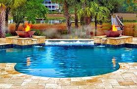 Floating fire pit pool heater. Swimming Pool Fire Features 15 Hot Examples In Photos
