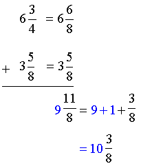 Add the product to the numerator. Adding Mixed Numbers Math Goodies