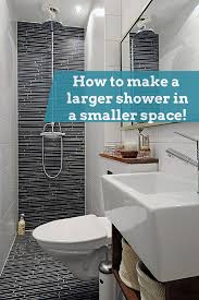 Consider a small shelf to keep your accessories on, perhaps one with drawers to store your toiletries in. How To Make A Large Shower Without Making Your Bathroom Bigger Bathroom Big Small Shower Room Tiny Bathrooms